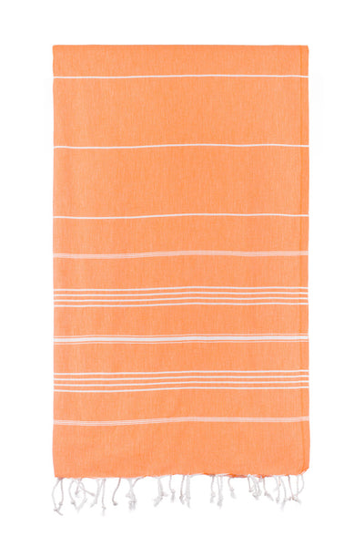 DOFOWORK Turkish Beach Towel - Oversized 36" X 71", Quick-Dry, Sand-Resistant, Orange Geometric Pattern - View #3