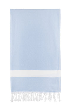 Turkish Towel Co Diamond Blue Turkish Towel  Light