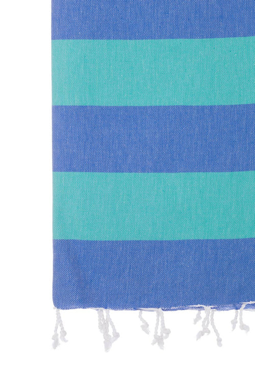 Turkish Towel Co Royal Blue & Sea Green Beach Turkish Towels